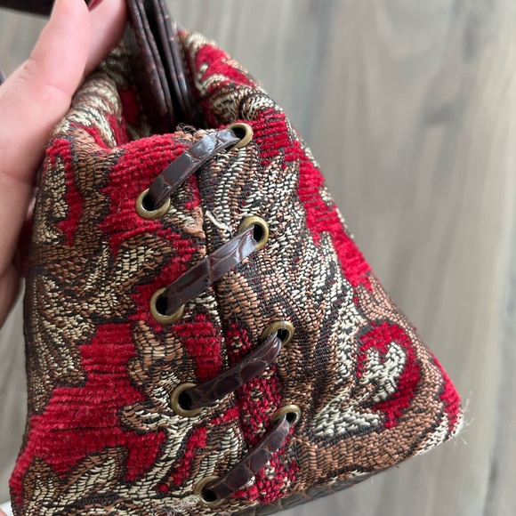 The Sak Tapestry Handbag Red/Brown - Picture 11 of 14